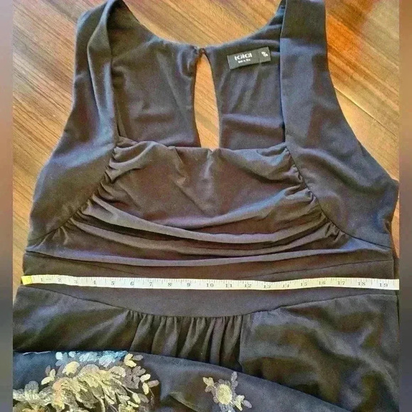 IGIGI Ekanta Black and Gold Beaded Maxi Sleeveless Empire Waist Dress  18/20 - Picture 11 of 16